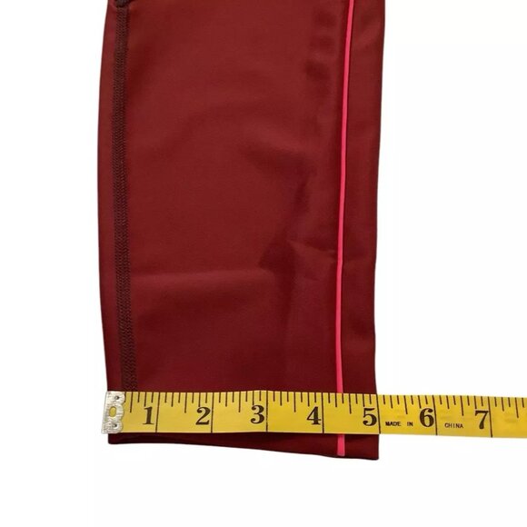 NWT Good American High Waist Ankle Leggings Maroon Size 6 - Picture 2 of 8